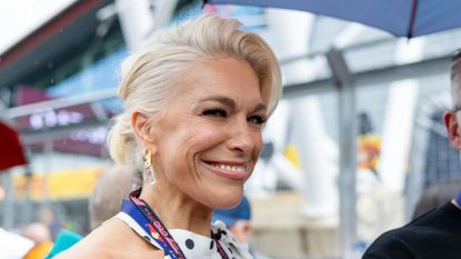 Hannah Waddingham on the grid during the F1 Grand Prix of Great Britain at Silverstone Circuit on July 06, 2025 in Northampton, England.