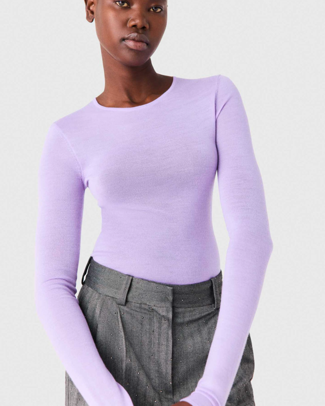 Maje , Second-Skin Round Neck Jumper