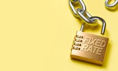 padlock, yellow background