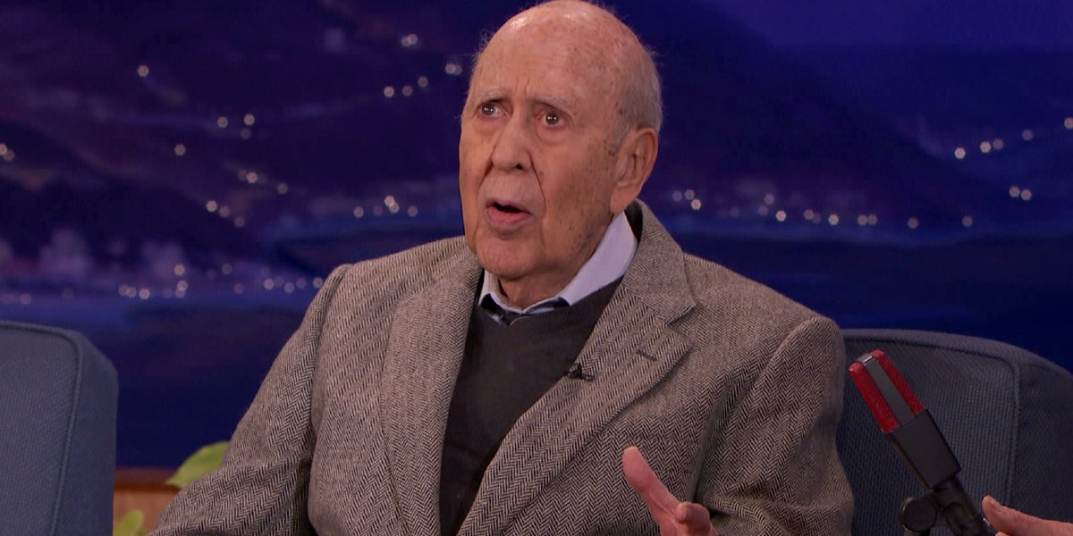 Conan Carl Reiner tells a story in the chair