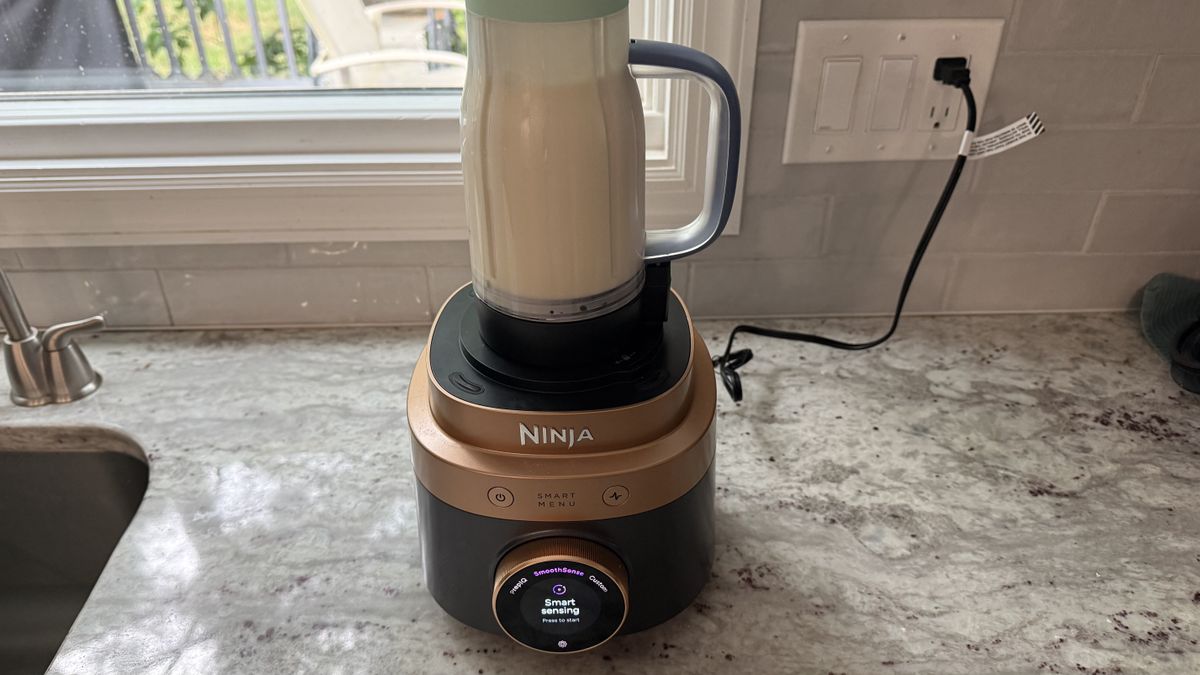 Ninja CrushBOSS making dole whip style frozen treat