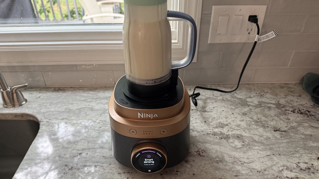 Ninja CrushBOSS making dole whip style frozen treat