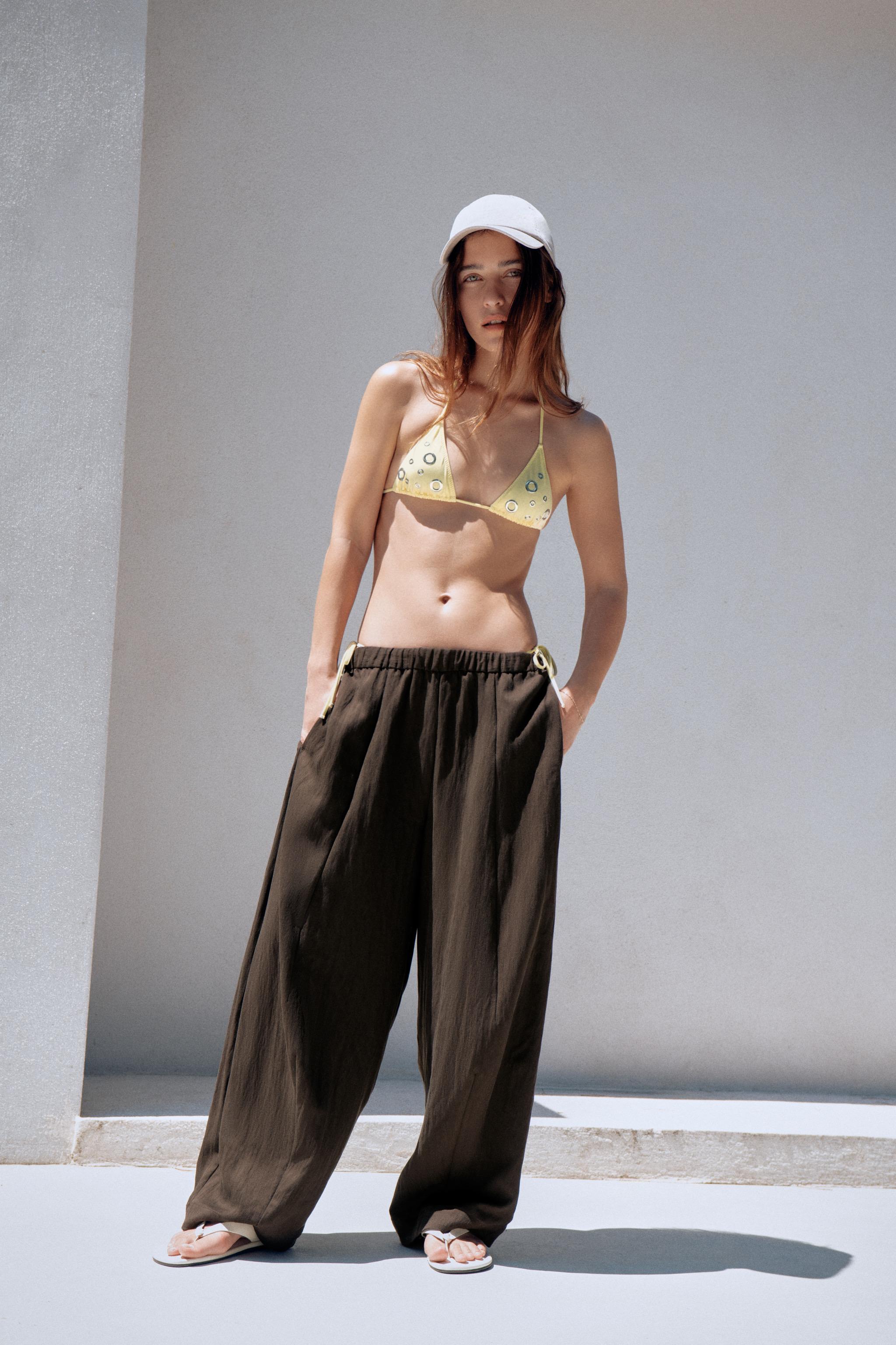 Zw Collection Barrel Trousers - Brown - Xs