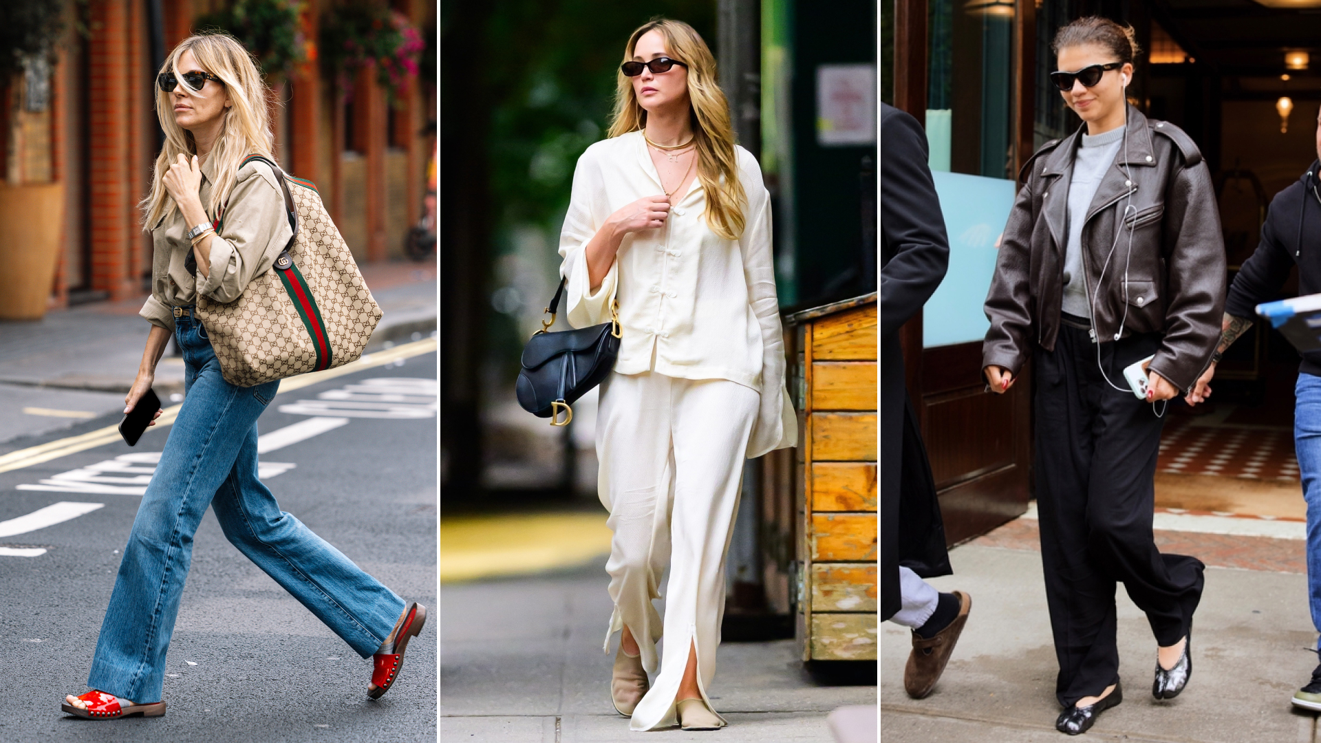 celebrities wearing flip-flops alternative fall 2025 shoe trend