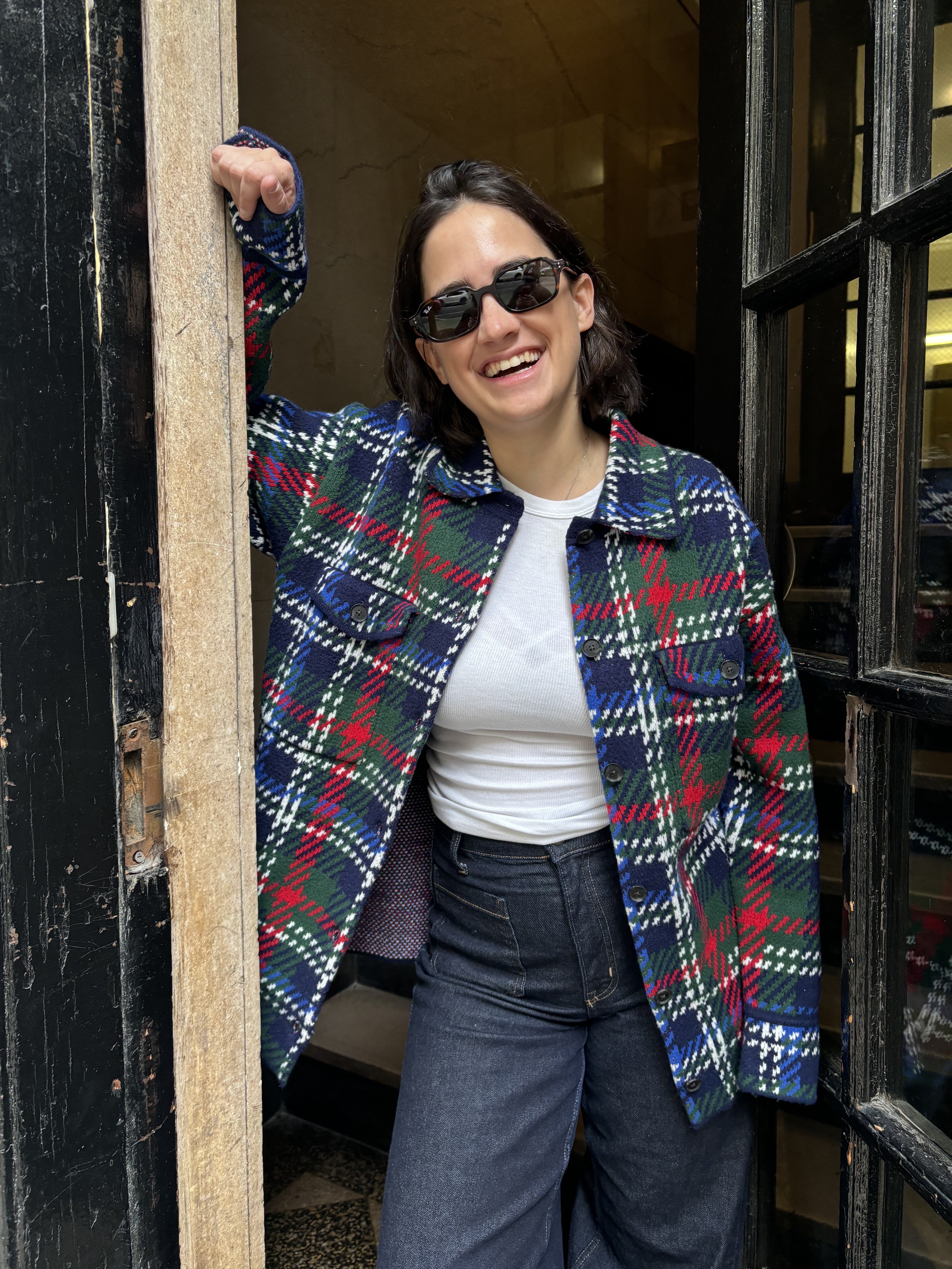 Julia Marzovilla tests the CashSoft Oversized Shirt Jacket