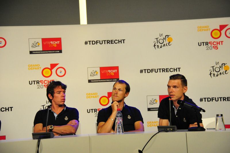 Tony Martin answers a question at the press conference
