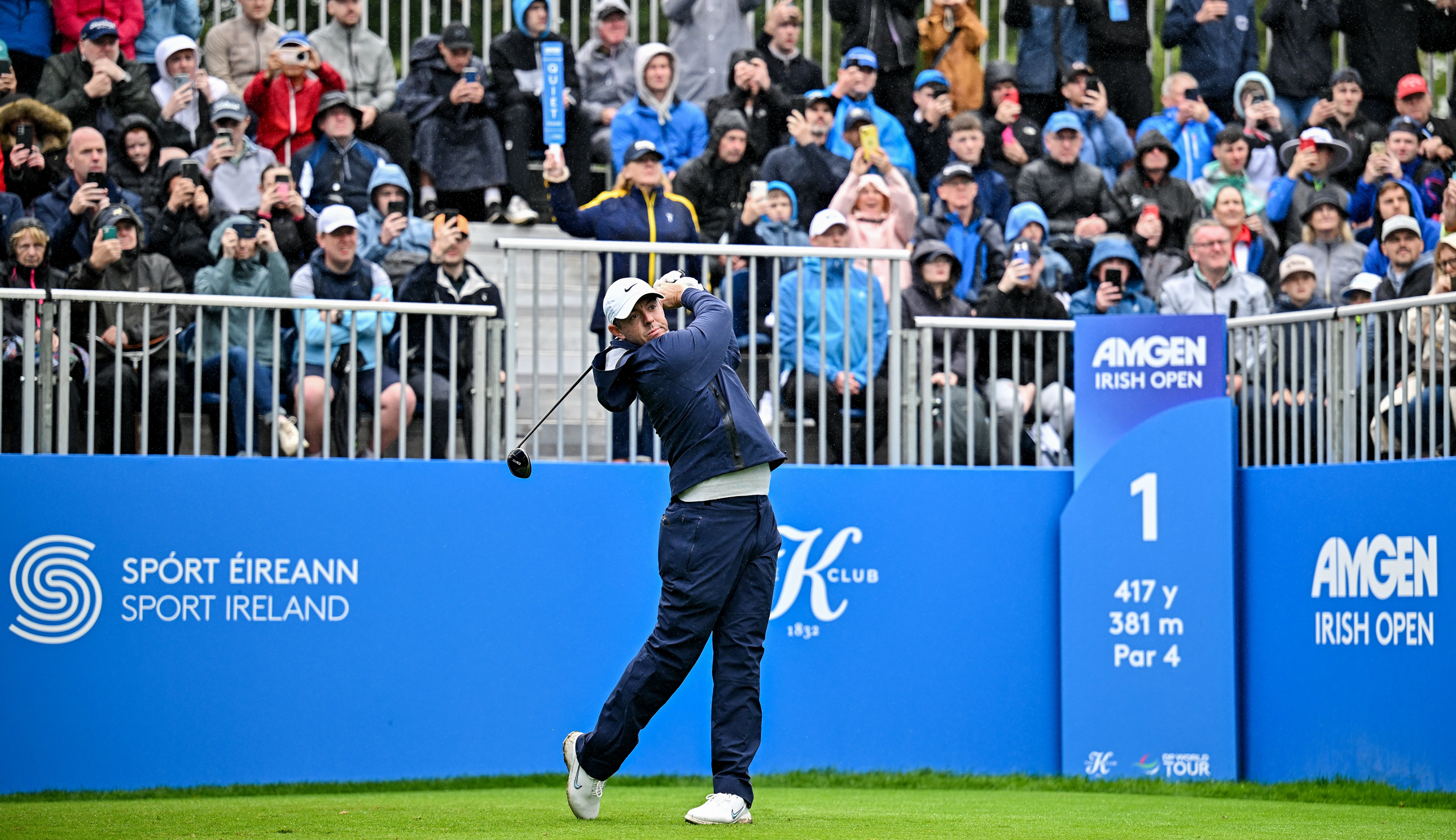 Rory McIlroy hits a tee shot