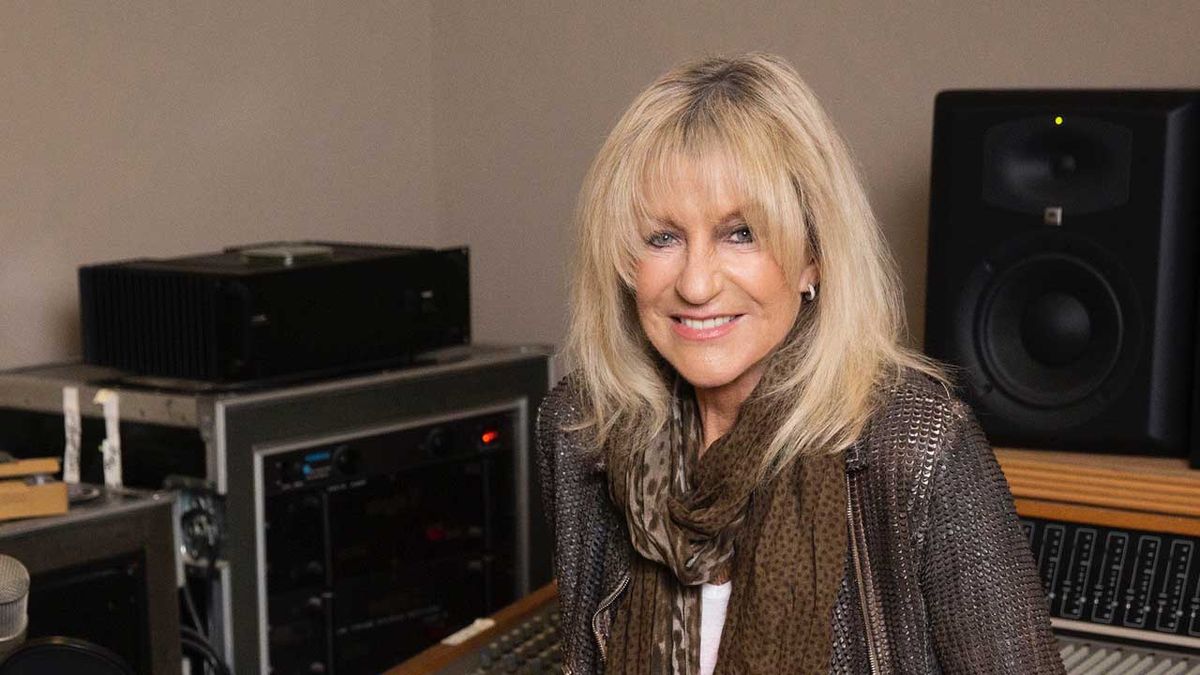 Christine McVie in the studio