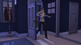 A burglar in The Sims 4.