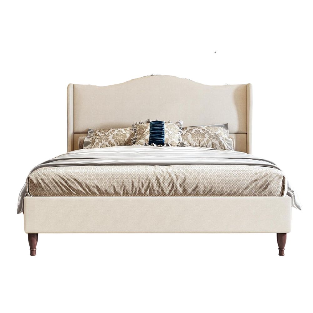 Queen Size Bed Frame Upholstered Platform Bed