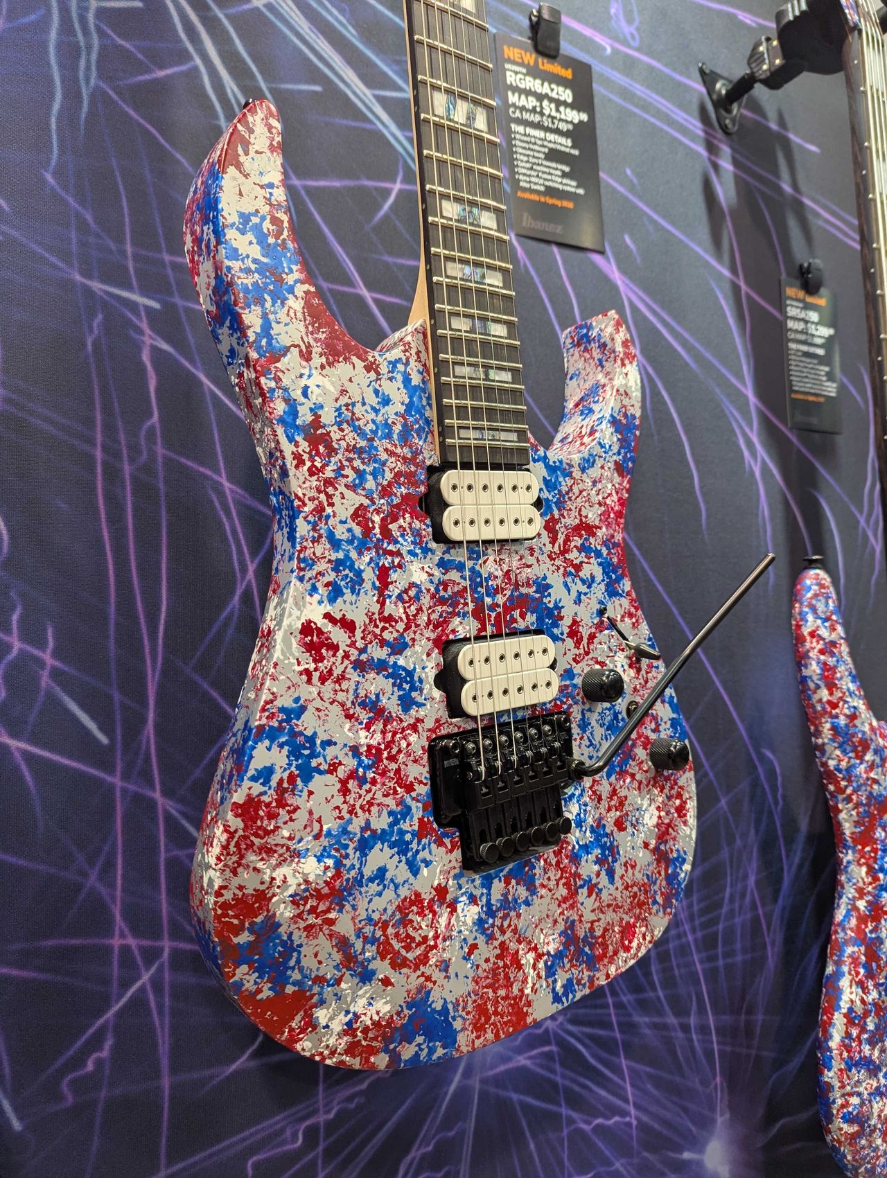 One of Ibanez's new-for-2026 guitars, pictured at the company's 2026 NAMM booth