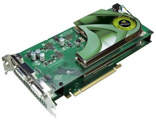 Nvidia's new Geforce 7950 GX2 Dual-GPU card.