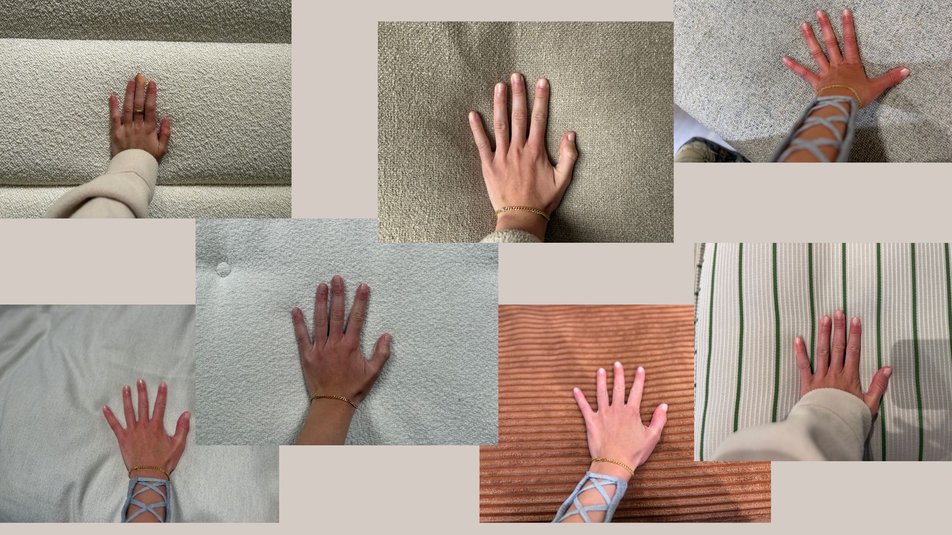 My hand pushing down on a range of the sofa beds that I tested