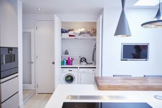 small utility room ideas - Tiny utility room in a cupboard