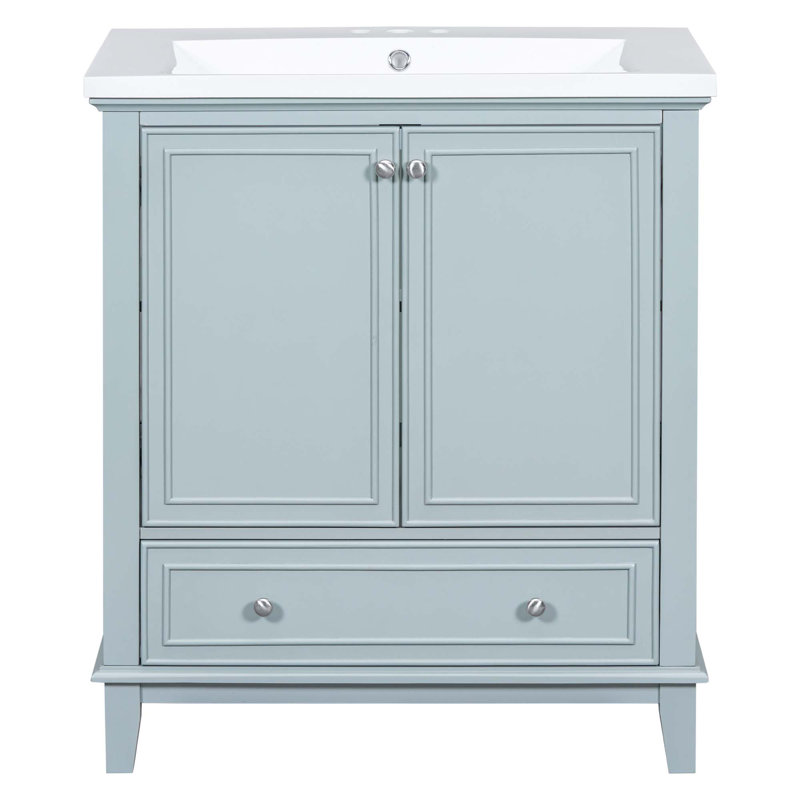 Winston Porter 30" Bathroom Vanity With Sink Combo, Multi-Functional Bathroom Cabinet With Doors and Drawer | Wayfair