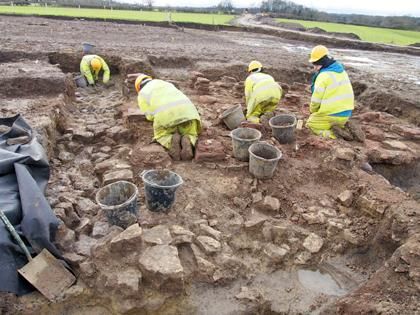 Archaeologists at the site