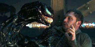 Tom Hardy and his pal symbiote buddy in Venom