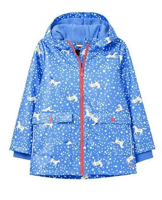 Blue unicorn coat with hood