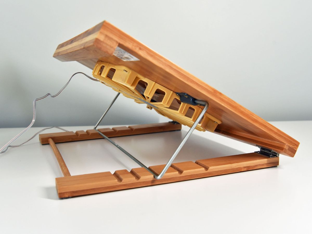 Nnewvante bamboo laptop cooler