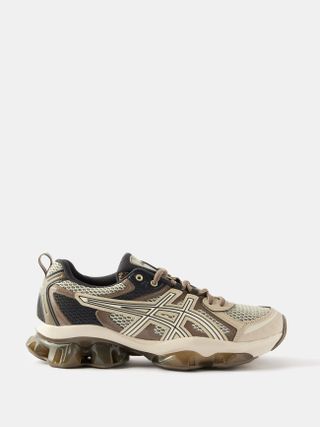 GEL-Quantum Kinetic faux-leather and mesh trainers