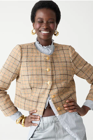 J.Crew September Collection 2023 | Louisa Lady Jacket in Plaid English Wool