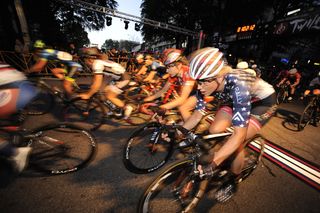 US criterium champion Erica Allar (Rally) racing Athens Twilight 2018