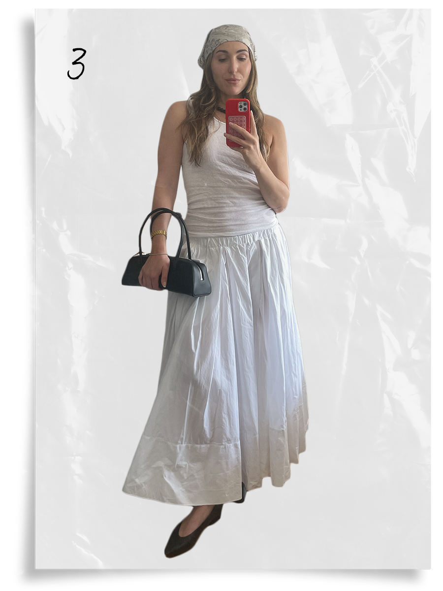 Anna LaPlaca styling an anti-trend summer capsule wardrobe