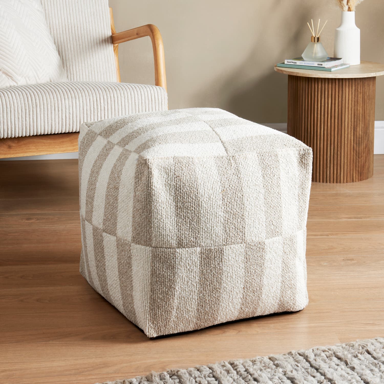 Home Collection Square Inflatable Footstool