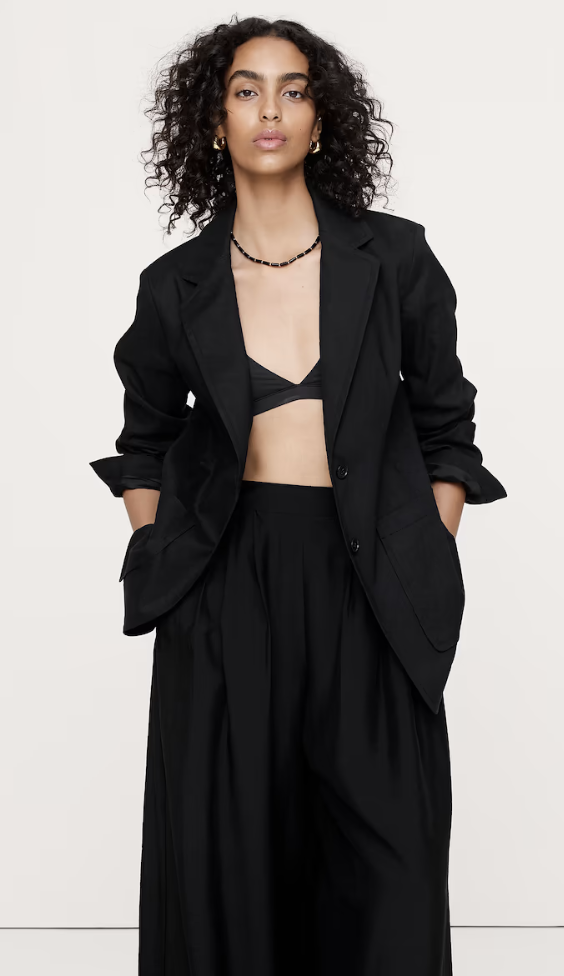 Banana Republic, Relaxed Stretch Linen-Viscose Blazer
