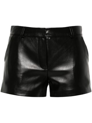 Black Kate Faux-Leather Shorts