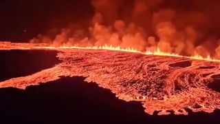 Hot molten lava.