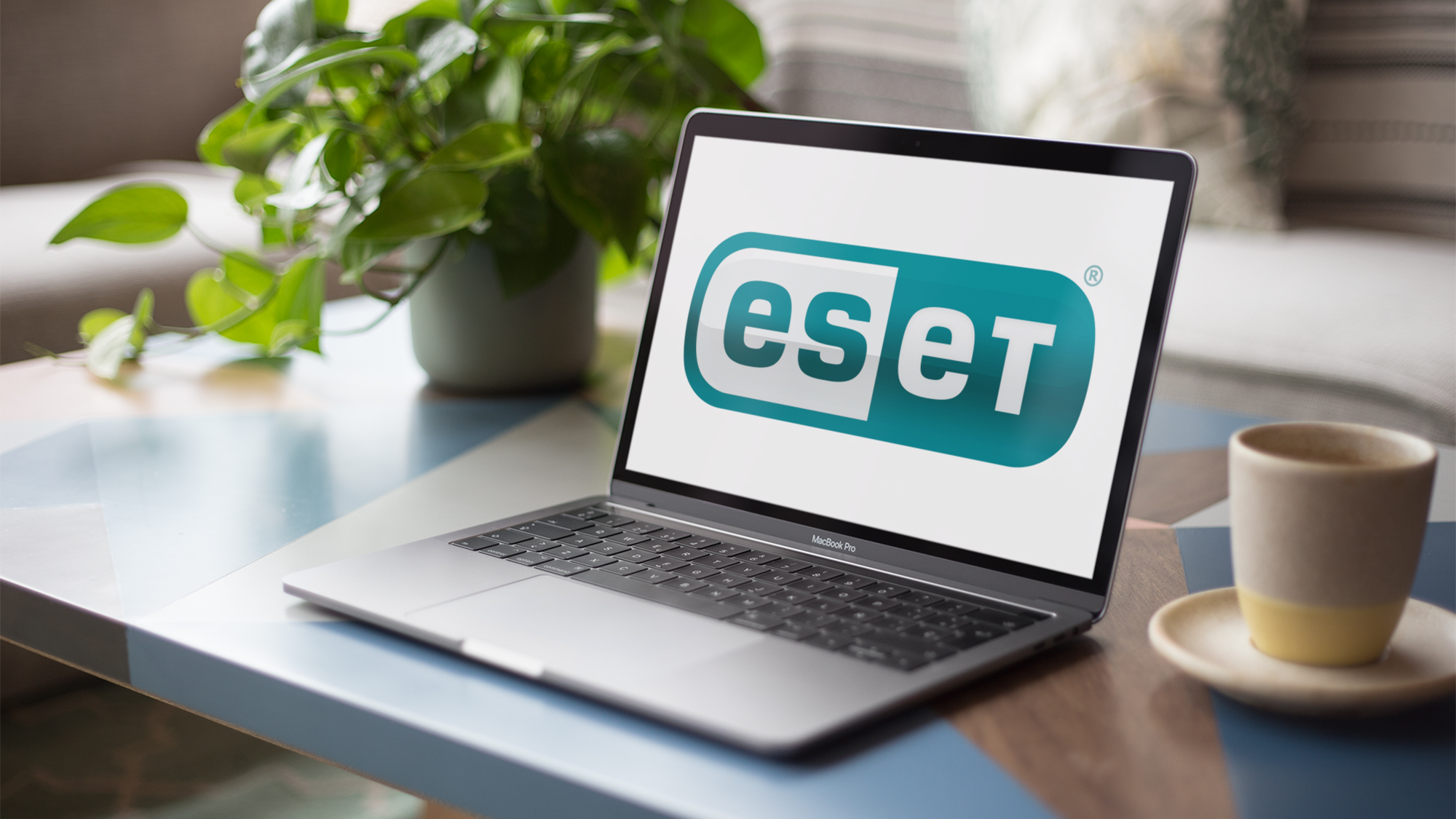ESET Smart Security Premium internet security suite on a laptop