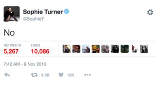 Sophie Turner tweet