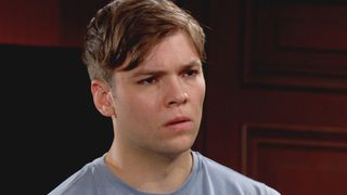 RJ (Joshua Hoffman) looks upset in The Bold and the Beautiful