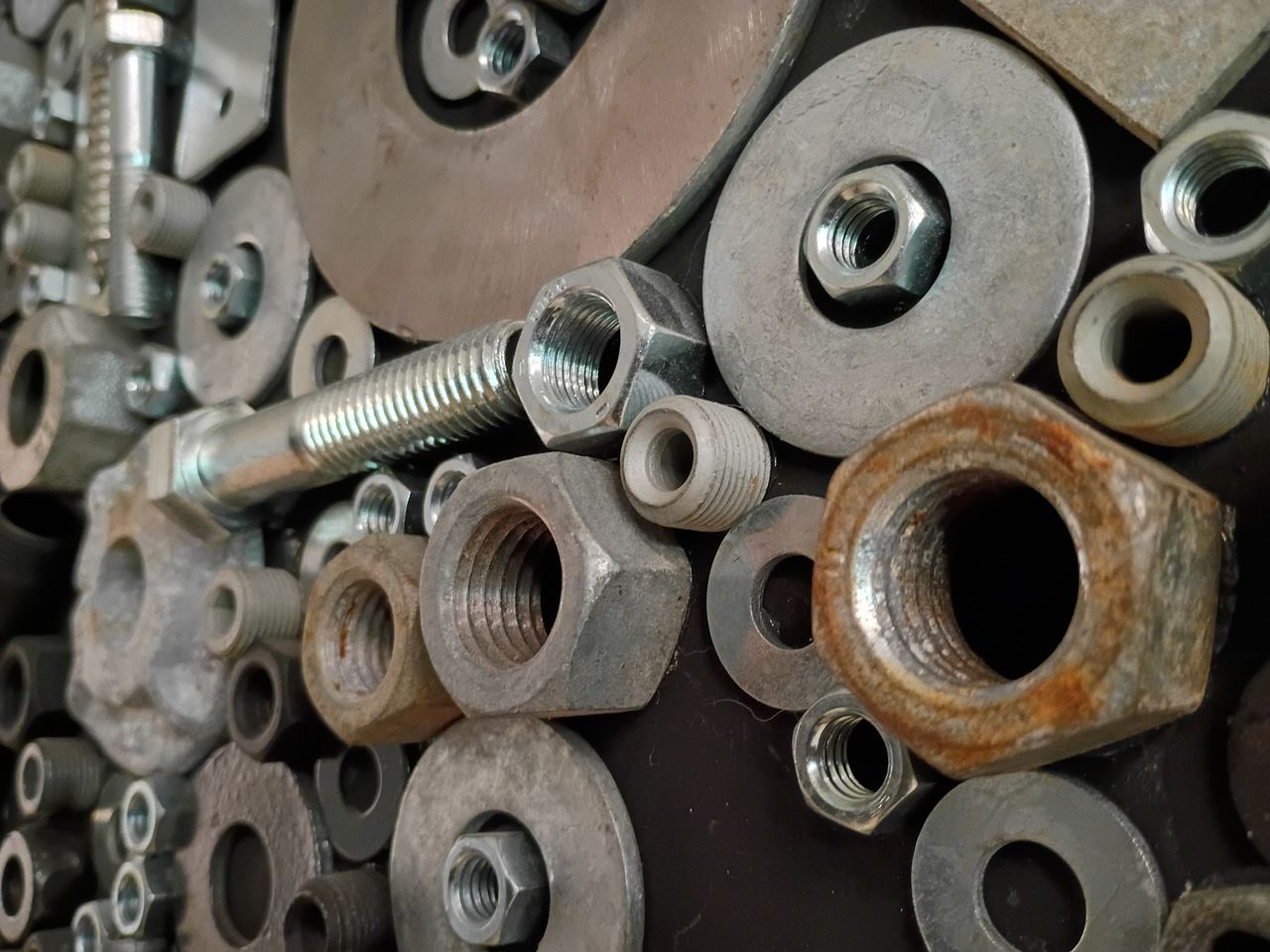 A wall of screws