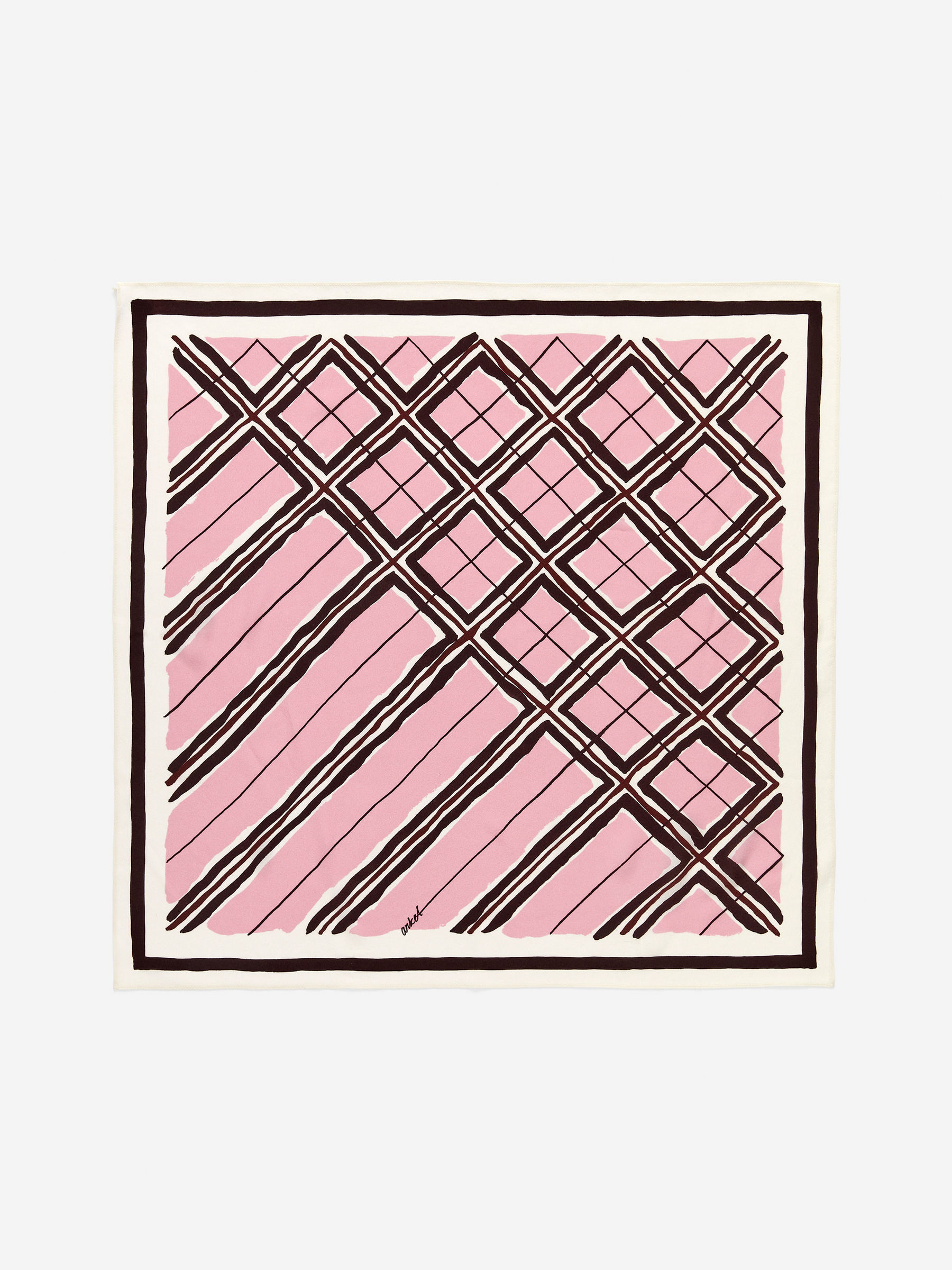 Printed Silk Scarf – Pink/brown – Women – Arket Gb