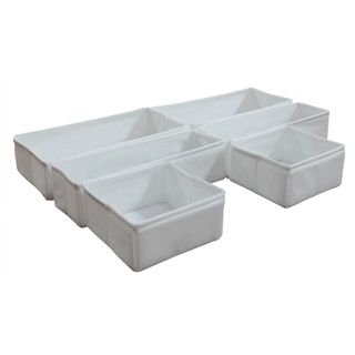 Mainstays White Fabric Drawer Organizer Set