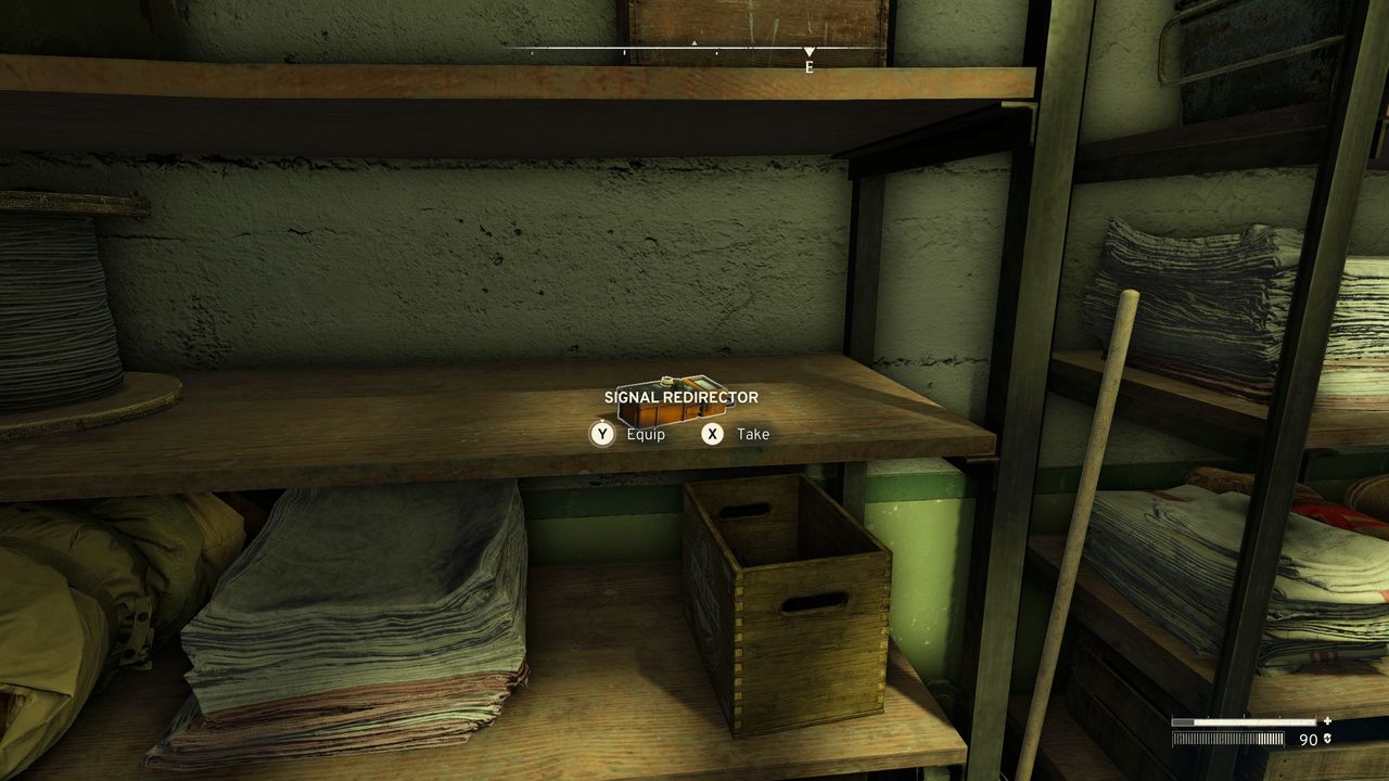 Atomfall signal redirector on a shelf