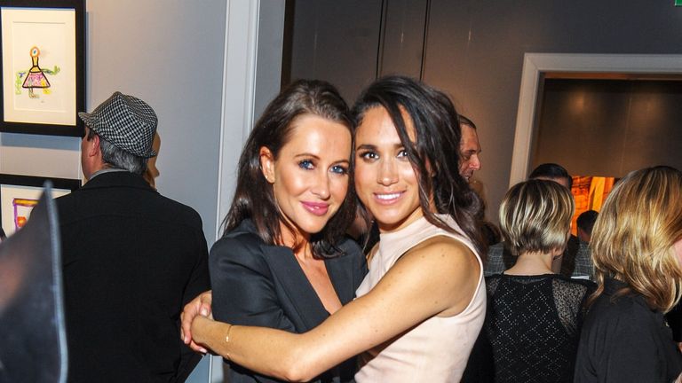 toronto, on march 22 jessica mulroney and actress meghan markle attend the world vision event held at lumas gallery on march 22, 2016 in toronto, canada photo by george pimentelwireimage