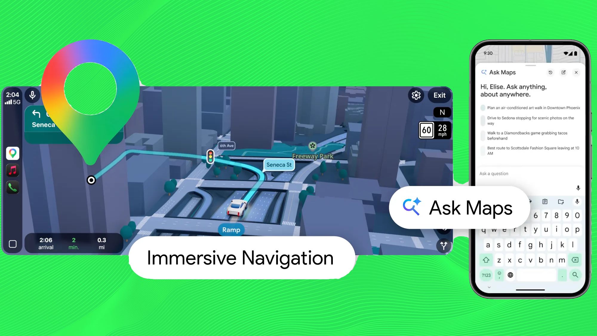 Google Maps Immersive Navigation and Ask Maps
