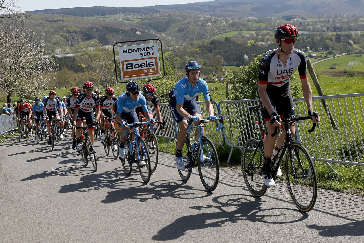 Rory Sutherland (UAE Team Emirates) sets the pace