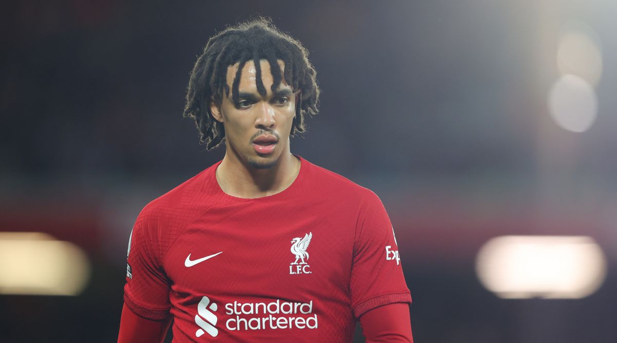 Liverpool defender Trent Alexander-Arnold during the Premier League match between Liverpool and Leeds United on 29 October, 2022 at Anfield, Liverpool, United Kingdom