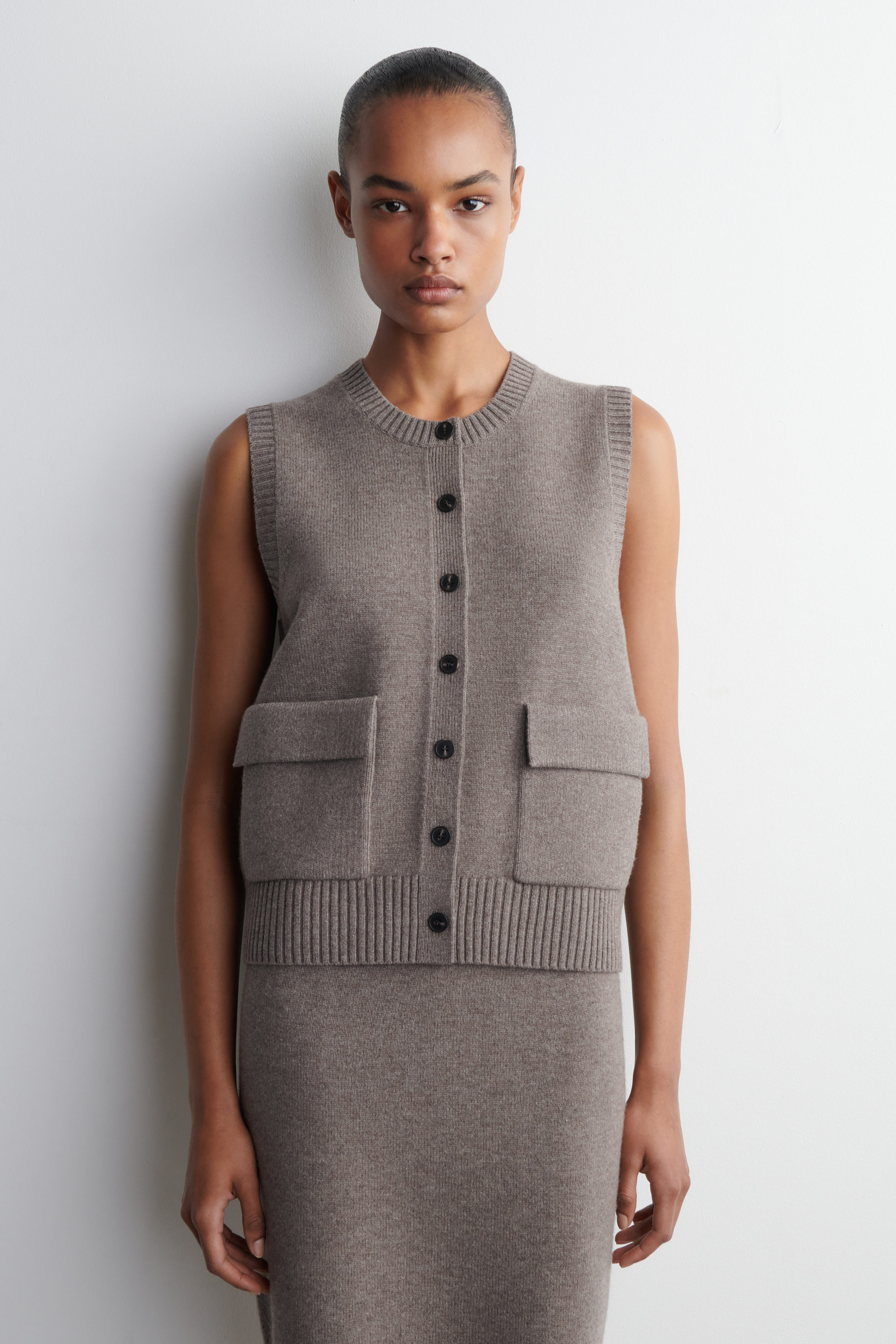 Merino Wool Buttoned Vest