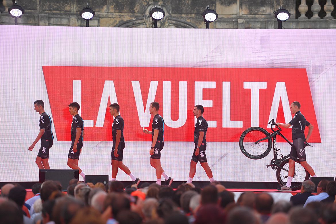 Chris Froome and his Sky teammates