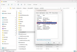 Check .NET Framework version with File Explorer