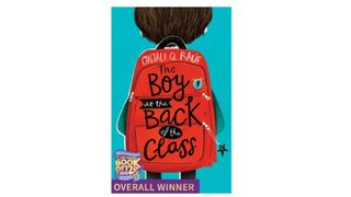 blue book with the image of a boy wearing a red backpack one of the best books about bullying