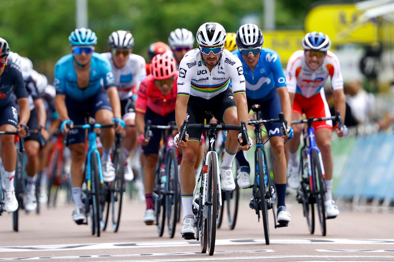 Tour de France 2021 108th Edition 7th stage Vierzon Le Creusot 2491 km 02072021 Julian Alaphilippe FRA Deceuninck QuickStep photo Luca BettiniBettiniPhoto2021