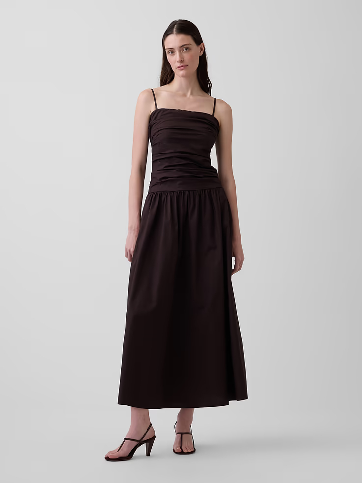 Gap, Poplin Drop-Waist Maxi Dress