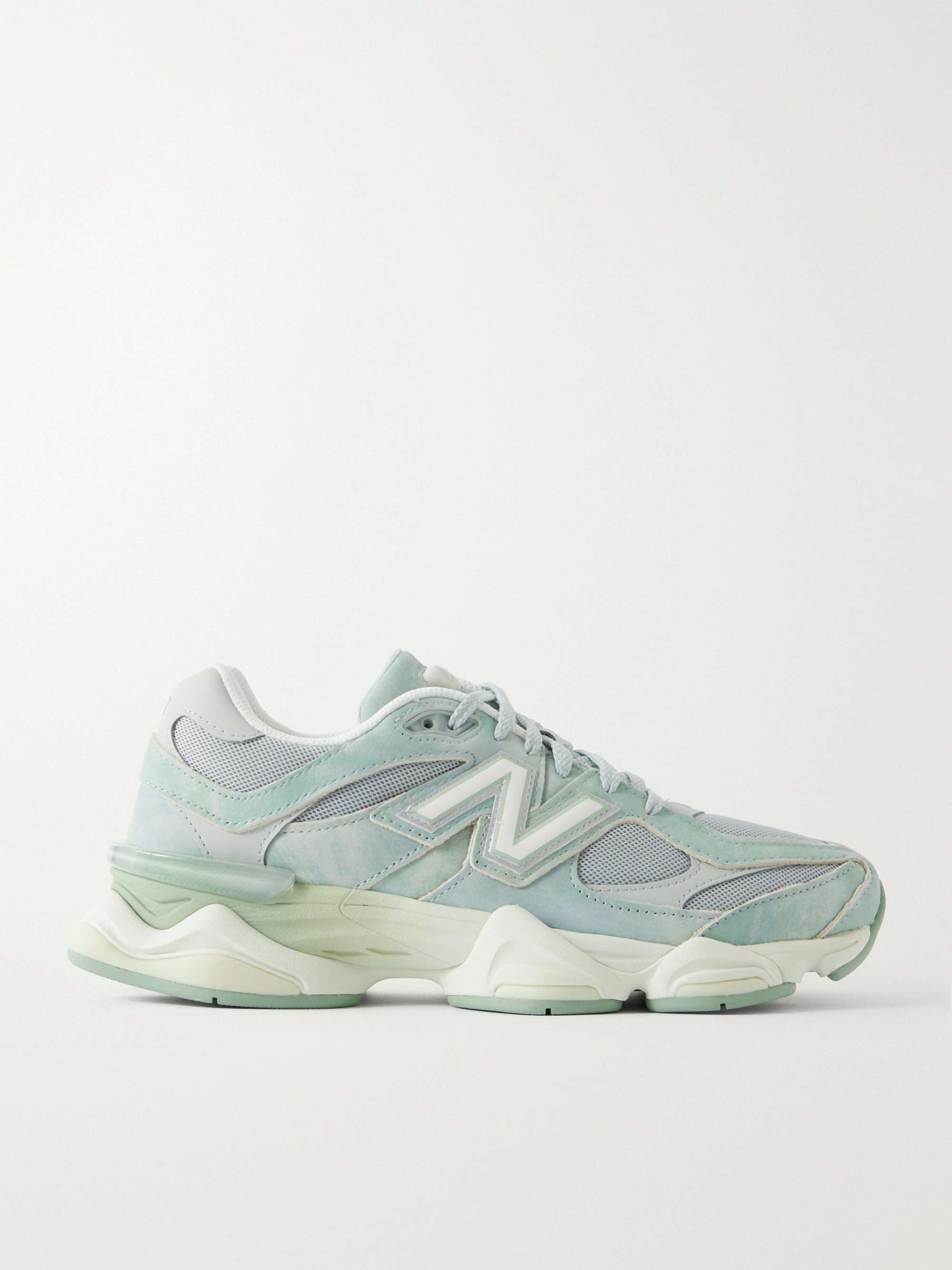 9060 suede-trimmed sneakers