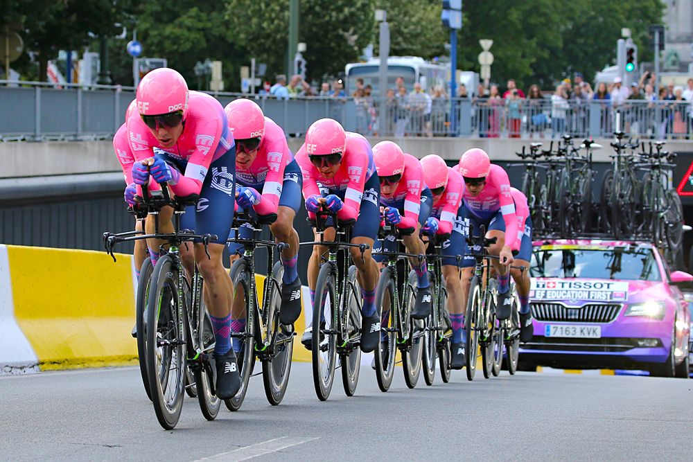 EF Education First during the team time trial at the Tour de France